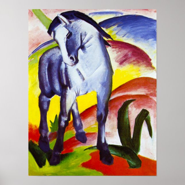 Franz Marc Blue Horse Poster (Frente)