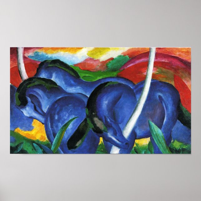 Franz Marc Blue Horses Poster (Frente)
