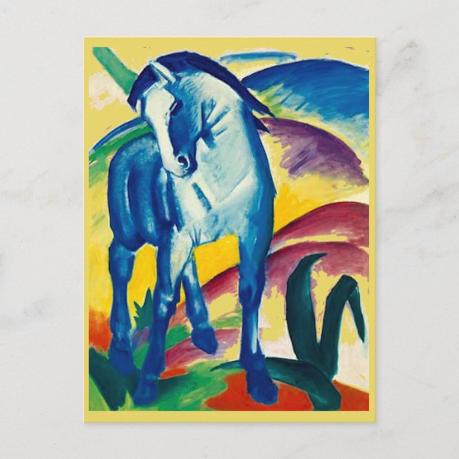 Franz Marc, O Cavalo Azul, o Cartão de Posto de Ar (Frente)