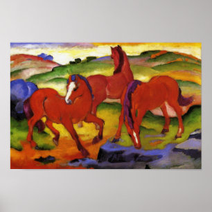 Franz Marc que pasta o poster dos cavalos