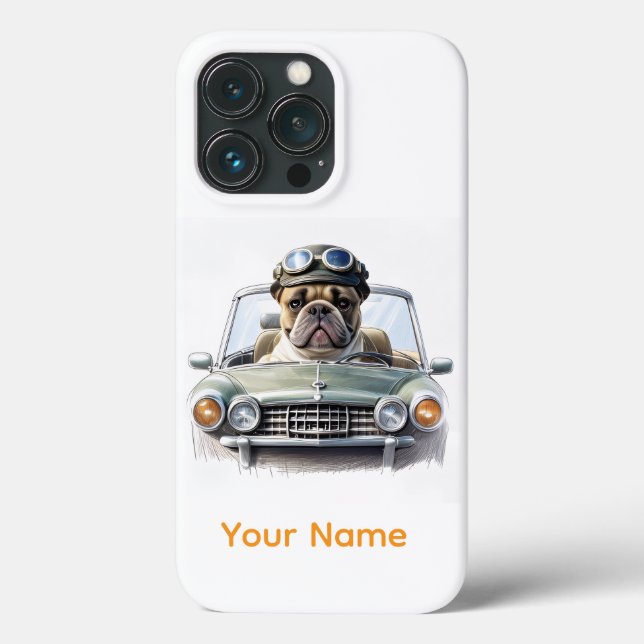 Französische Bulldogge Oldtimer Bulldog Vatertag  (Verso)