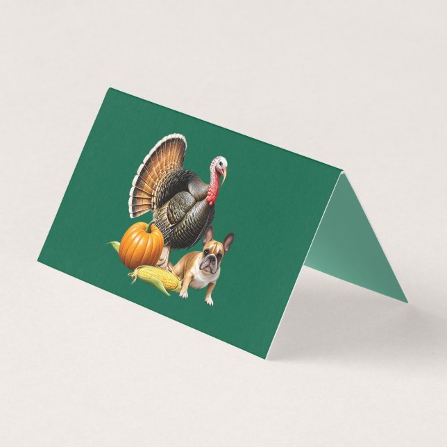 Französische Bulldogge Thanksgiving French Bulldog (Frente)