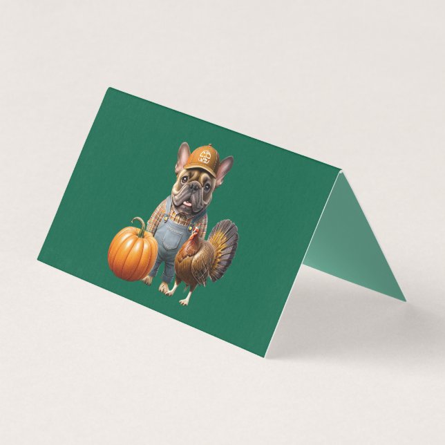 Französische Bulldogge Thanksgiving French Bulldog (Frente)