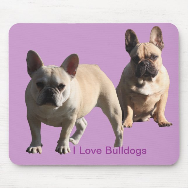 Französische Bulldoggen Mousepad (Frente)
