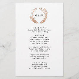 Fraqueza da folhagem do ouro. Menu de casamento el