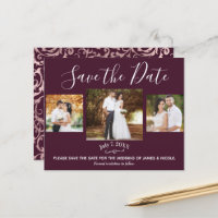 Frasa & Dourado Rosa Foto Casamento Save the Date