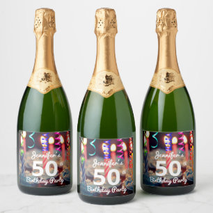 Frasco de Champanhe de 50/Qualquer Ano de Festa de