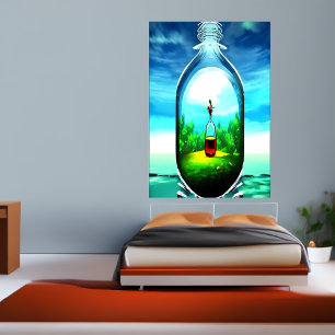 Frasco de dentro AI Art Poster