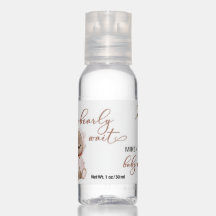 Frasco de sanitizador de chá de fraldas de urso de