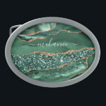 Frasco Personalizado de Nome da Cinto do Mármaco G<br><div class="desc">Belt Buckles com Marble Glitter Glitter Geode Verde Agate Nome Personalizado Emerald Sparkle Personalizado Aniversário - Oferta/Oferta de Aniversário ou Casamento - Adicione Seu Nome - Texto ou Remoção - Torne Sua Oferta de Fivela Especial - Redimensione e mova ou adicione texto/elementos com ferramenta de personalização. Design por MIGNED. Por...</div>