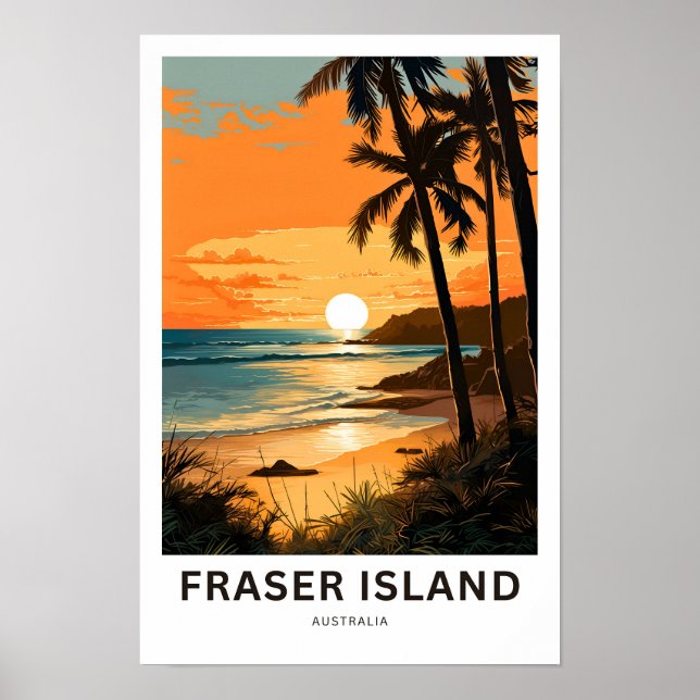 Fraser Island, Austrália Viagem Impressão (Frente)