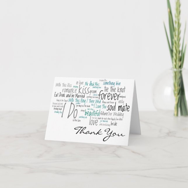 Frases de Casamento Cartões de Agradecimento (Frente)