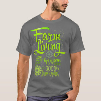 Frases fazendas vivas e de cultivo Camisa gráfica