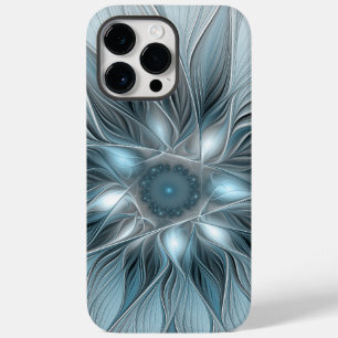 Fratura Floral Abstrato Azul Cinza de Flor Alegre
