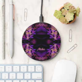 Fratural moderno em preto e roxo, personalizado