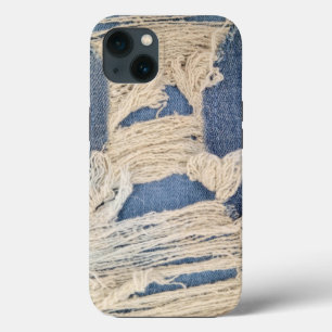 Frayed Blue Jean Tecido