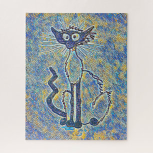 Frazzled Cat Jigsee Quebra-cabeça