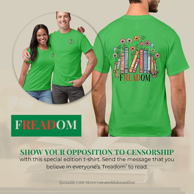 FREADOM "Freedom to Read" Unisex T-Shirt (Criador carregado)