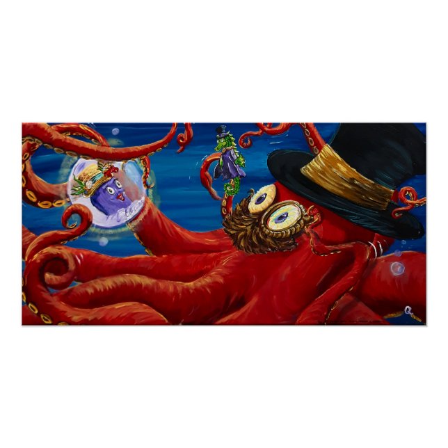 Fred Octopus & Sam Seacavalo impressão Steampunk (Frente)