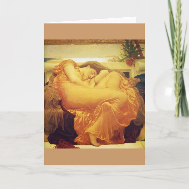Frederic Leighton, Cartão Saudável "Flaming June" (Frente)