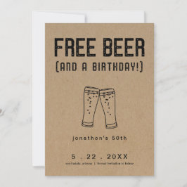 Free Beer Engraçado Aniversário Salve o Cartão de 