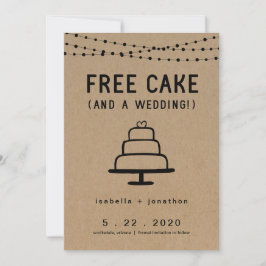 Free Cake Engraçado Salve o Cartão de Data
