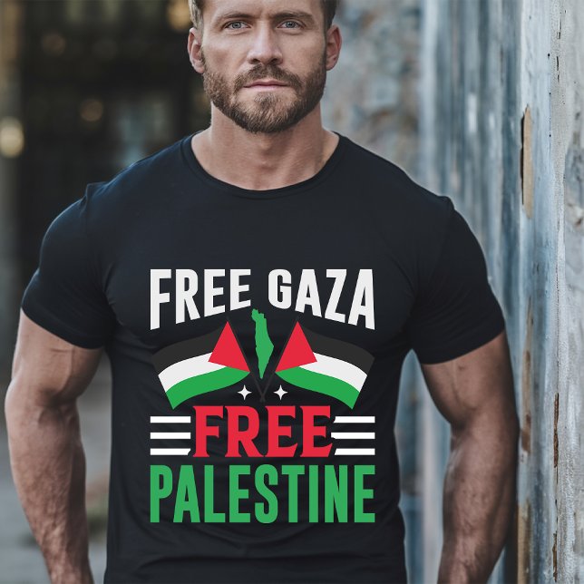Free Gaza and Free Palestine T-Shirt (Criador carregado)