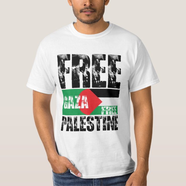 Free Gaza Free Palestine T-Shirt (Frente)