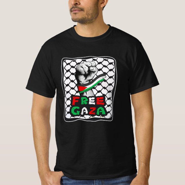 Free Gaza Palestine T-Shirt (Frente)