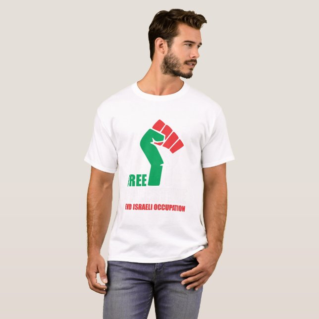Free Palestine End Israelense Occupation T-Shirt (Frente Completa)