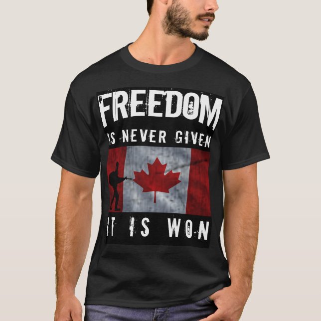 Freedom Canadian T-Shirt design. (Frente)