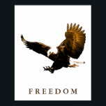 Freedom Eagle Motivational Brown Pop Art Poster<br><div class="desc">Imagens Motivacionais da Liberdade e Coragem - Águia Patriótica Fearsome - Pop Art Syle American Eagle Imagem de Aterrissagem - Sephia Brown Tones Watercolor Effect American Bald Eagle - Infeliz Americana Bald Eagle: Fotos da Águia Americana Voadora - A águia careca é a ave nacional e símbolo dos EUA.</div>