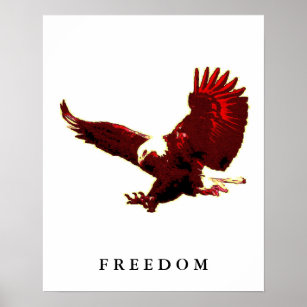 Freedom Eagle Motivational Confidence Art Poster