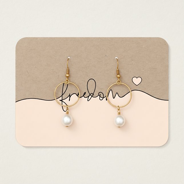 Freedom Minimalist Jewelry Display Card (Criador carregado)