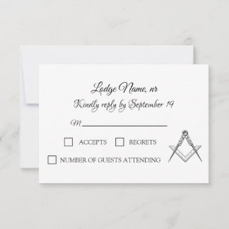Freemason Masonry Masonic RSVP