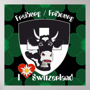 Freiburg Fribourg Suíça Suisse poster