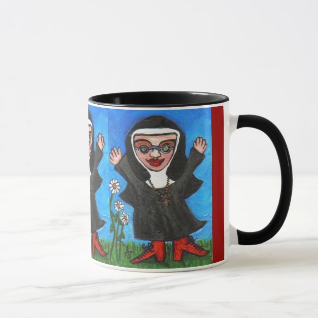 Freira Funky feliz de Preachin - caneca (Direita)