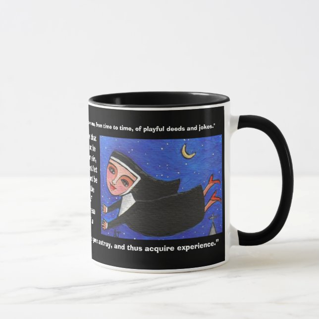 Freira impertinente do vôo - caneca de citações (Direita)