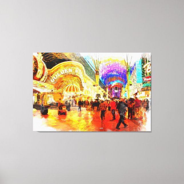 Fremont Street Experience Las Vegas Canvas Print (Frente)