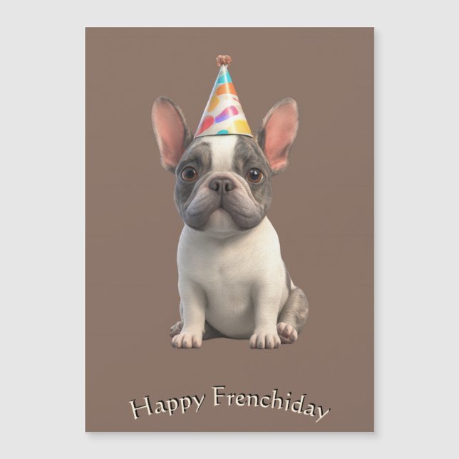 French Bulldog Birthday Card (Frente)