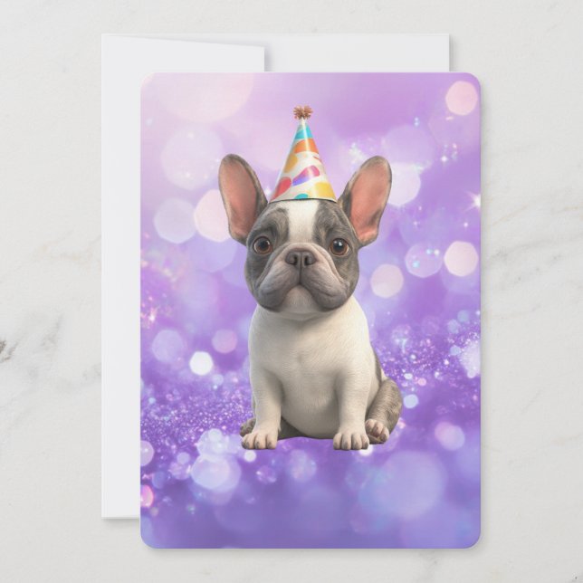 French Bulldog Invitation Card (Frente)
