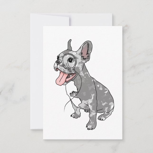 French bulldog with monocle (Frente)