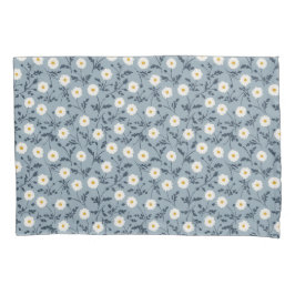 French Navy Blue Modern Farmhouse Daisy Pattern