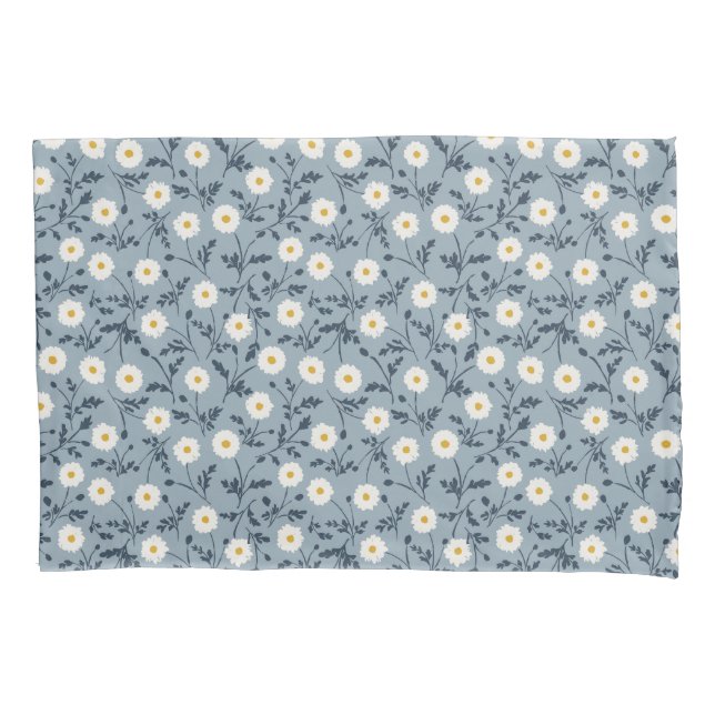 French Navy Blue Modern Farmhouse Daisy Pattern (Frente)