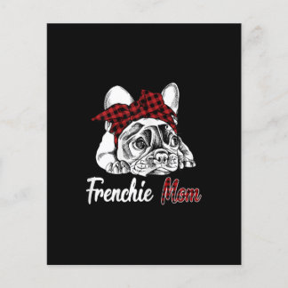 frenchie mãe | buldogue francês com xadrez vermelh