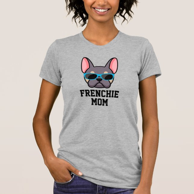 Frenchie Mamãe Lilac e Tan French Bulldog T-Shirt (Frente)