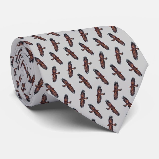 Frenesi da Águia Dourada Gravata (Cinza Claro) (Rolled)