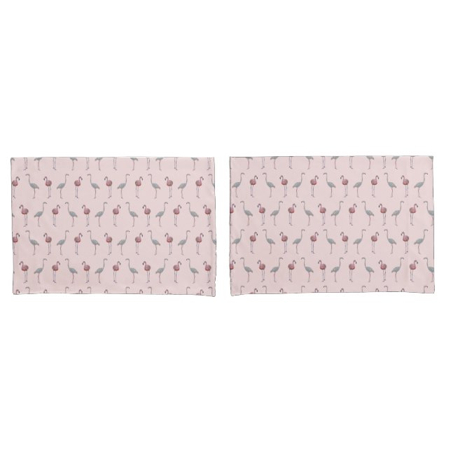 Frenesi de Flamingo fronhas (Rosa/Borgonha) (Frente - conjunto)