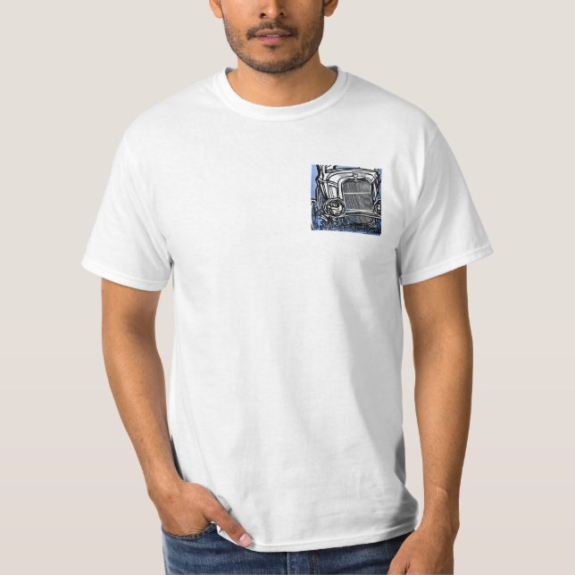 frente 32ford, parte de trás flathead camiseta bra (Frente)