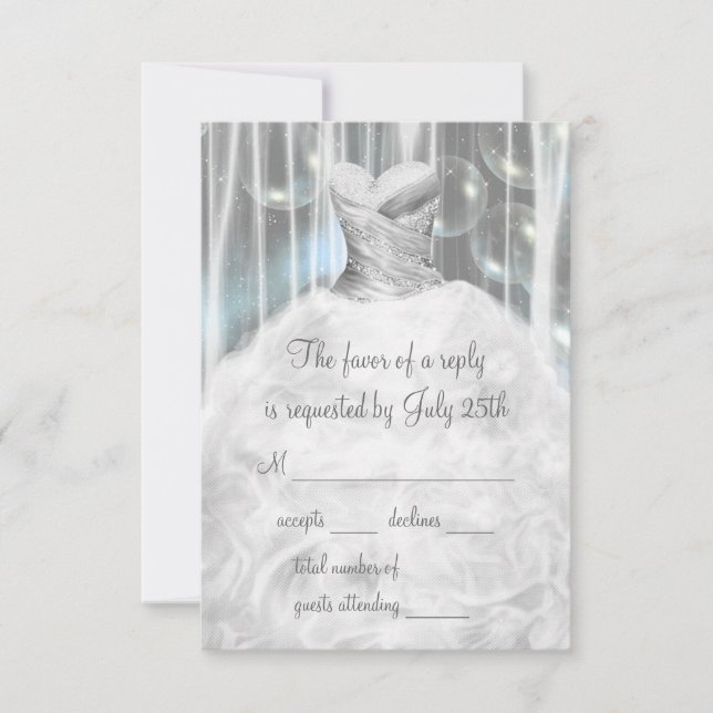 Frente de Bubbles Vestido Branco Quinceera RSVP (Frente)